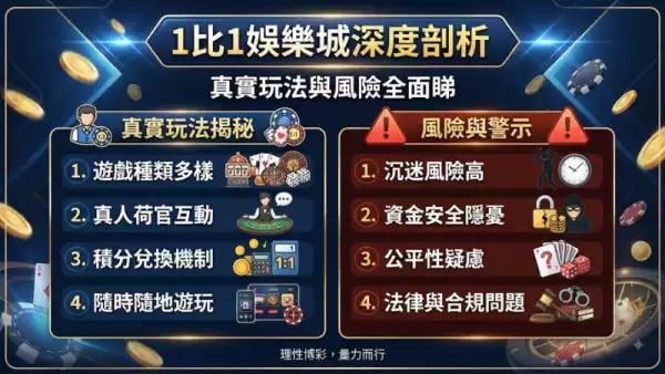 1比1娛樂城深度剖析:真實玩法與風險全面睇