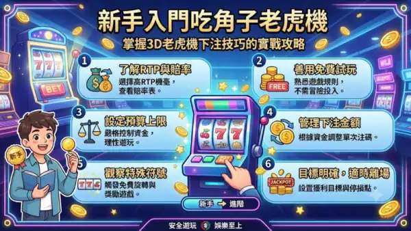 新手入門吃角子老虎機:掌握3D老虎機下注技巧的實戰攻略