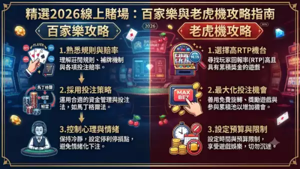 精選2026線上賭場:百家樂與老虎機攻略指南