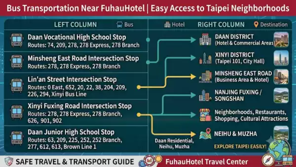 Bus Transportation Near FuhauHotel｜Easy Access to Taipei Neighborhoods